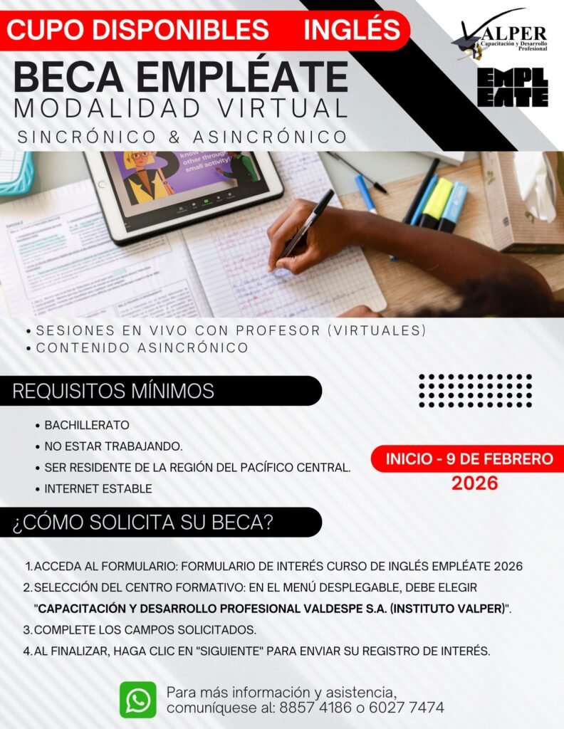 Clases en el Instituto VALPER para capacitación técnica en Quepos